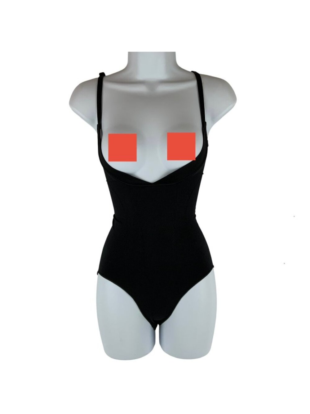 Spanx OnCore Open Bust Waist Shaping Bodysuit Black Size Small Adjustable Straps